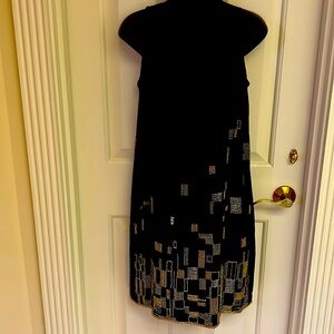 DKNY beaded silk shift dress